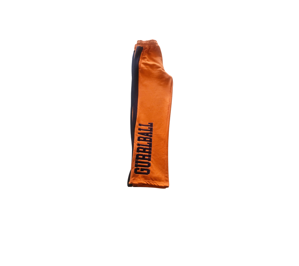 Cotton Wide Leg Orange Zipper Sweatpants (Runs big can go down a size)