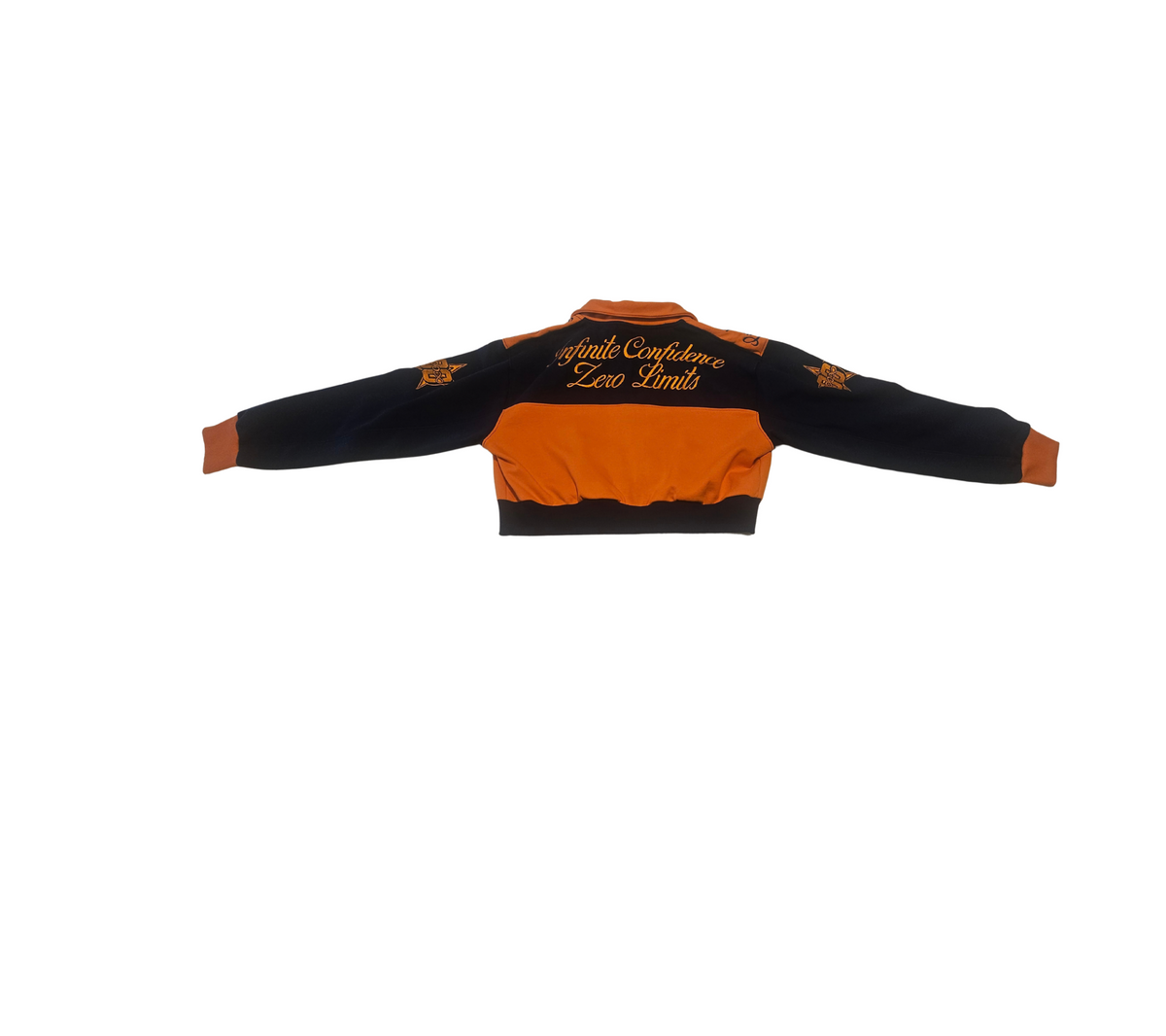 Cotton Navy/Orange Cropped Jacket (Runs big can go down a size)