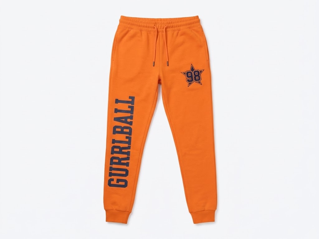 Orange/Navy Joggers w/ back pocket